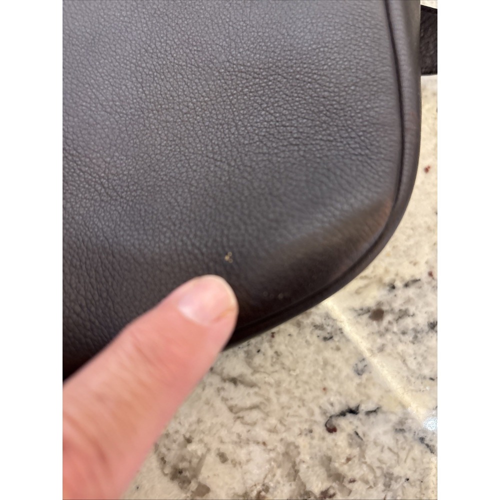 Ferragamo Gancini Shoulder Crossbody Bag Leather Dark Brown DH-217232 Italy - Picture 15 of 16